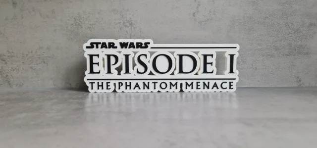 Plaque logo Star Wars Episode I The Phantom Menace