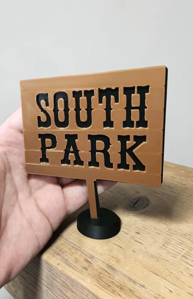 Plaque logo Panneau South Park